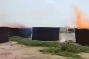 Painful Trajectory, Nuer Houses Burnt after owners fled for their lives